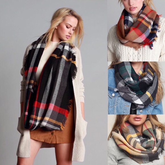 Plaid Infinity Scarf - Picture 4 of 4